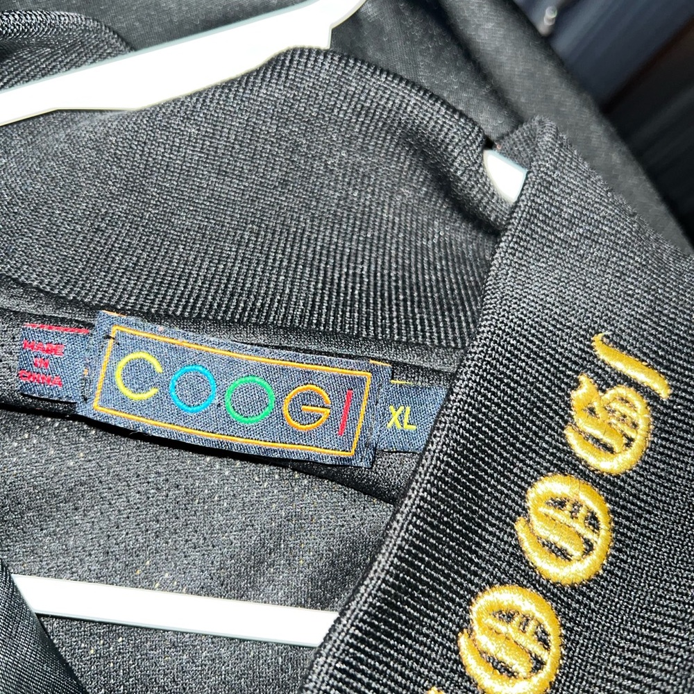 COOGI Men’s Track Suit Jacket Size XL Black and Gold